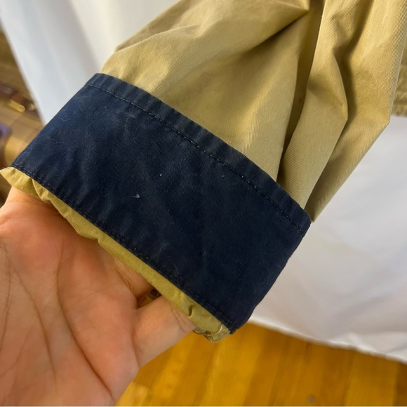 VTG Tommy Hilfiger Men's XL Harrington Full Zip Lightweight Beige Jacket Canvas - Picture 5 of 8